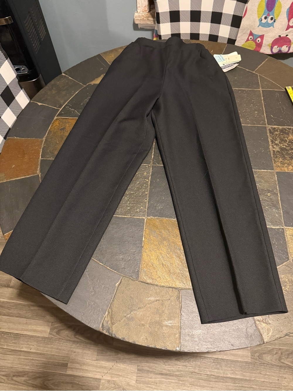 Women's Black Straight-Leg Trousers